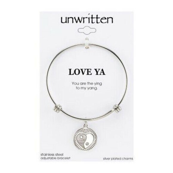 Jewelry - Delightful Stainless Steel Ying-Yang Expandable Bangle – Save 50% Today!